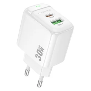 Incarcator de retea Borofone BAS45A charger (PD30W+QC3.0) [White]